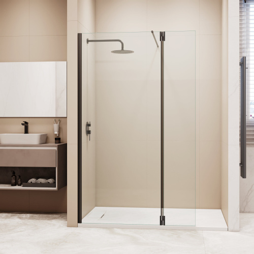 Душевая перегородка RGW Walk In 351005023-14 120х195 стекло прозрачное профиль черный - фото 2 Душевая перегородка RGW Walk In 351005023-14 120х195 стекло прозрачное профиль черный - фото 2