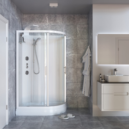 Душевая кабина Taliente TA-128CW(L) 120х80 асимметричная без крыши ориентация левая