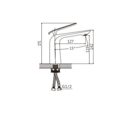 Смеситель Savol S-JD9101A на раковину хром - фото 3