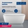 Ванна акриловая Aquanet Family 95778-GW 170х80 отдельностоящая овальная с ножками