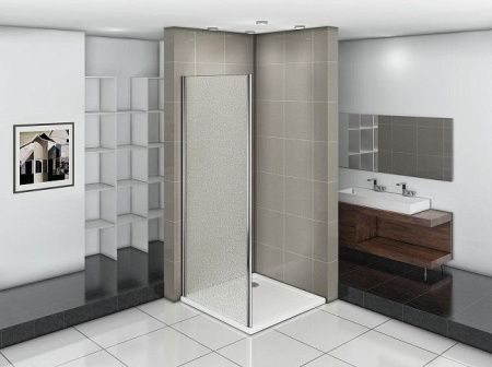 Душевая перегородка Good Door INFINITY ИН00072 100х185 стекло матовое профиль хром