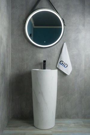 Раковина керамическая Gid Autonomo 81111 40х40 напольная цвет многоцветный 1 отверстие под смеситель