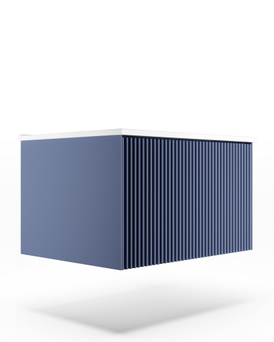 Тумба под раковину La Fenice Terra FNC-01-TER-BG-60 59х45х35 подвесная цвет синий матовый - фото 5