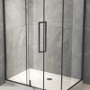 Душевой уголок Veconi Rovigo RV033B-90100-01-C7 90х100 стекло прозрачное профиль черный без поддона