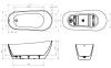 Ванна акриловая BelBagno BB704-1700-800-K 170х80 отдельностоящая овальная с ножками