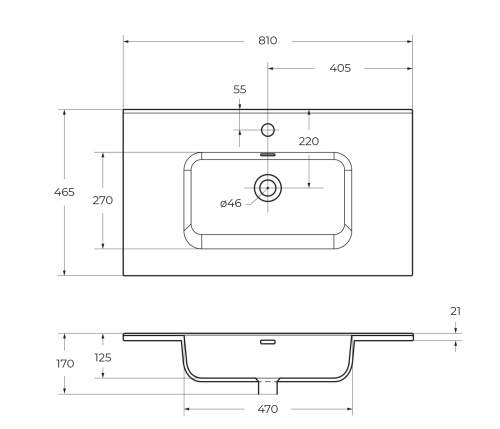 Раковина керамическая BelBagno BB800ETL 81х46 накладная цвет белый - фото 2