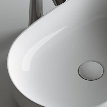 Раковина из сантехнического фарфора Ceramica Nova ELEMENT CN6047 60х40 накладная цвет белый без отверстий под смеситель