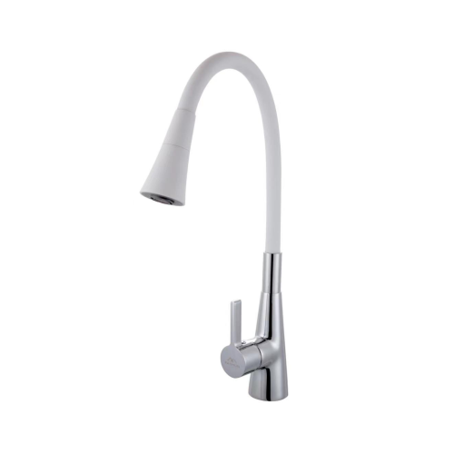 Смеситель для кухни Fashun A4153+B13 на мойку белый/хром - фото 2