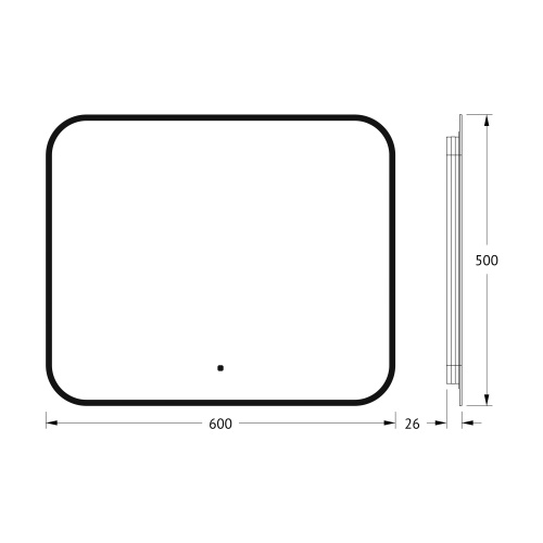 Зеркало в ванную Defesto AURA DF 2963RH 60х50 - фото 2