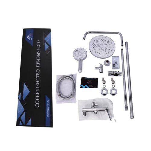 Душевая стойка Fashun A2486 настенная цвет хром - фото 4