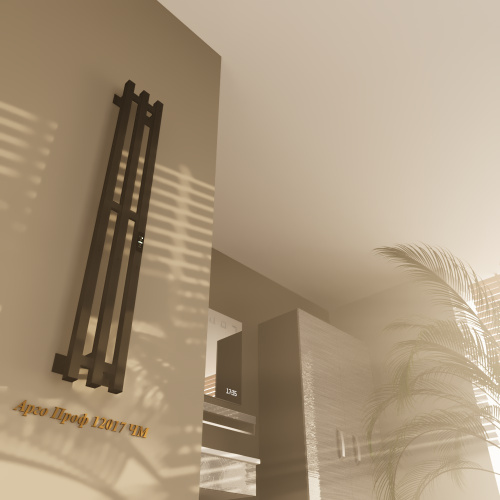 Полотенцесушитель Altasan АргоПроф АргоПроф12017ЧМ подвесной 17х121 электрический черный муар - фото 4