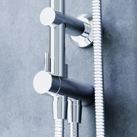 Душевая стойка Dorff Norma D0712000 настенная цвет хром/серый