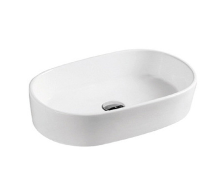 Раковина из санфаянса CeramaLux 9025 53х31 накладная цвет белый