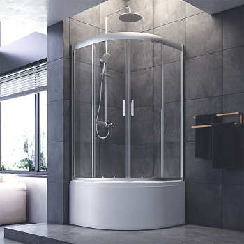 Душевой уголок Am.Pm Gem W90G-401A090WT 90х90 стекло прозрачное профиль хром матовый без поддона
