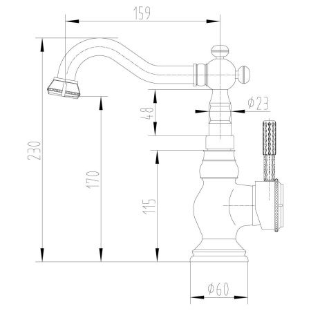 Смеситель для кухни LeMark Jasmine LM6644B на мойку бронза