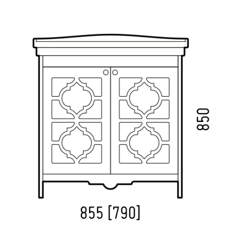 Тумба под раковину Corozo Манойр SD-00000970 79х46х85 - фото 2