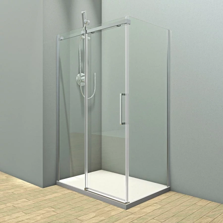 Душевой уголок Veconi Rovigo RV071-15090PR-01-19C4 150х90 стекло прозрачное профиль хром глянцевый без поддона