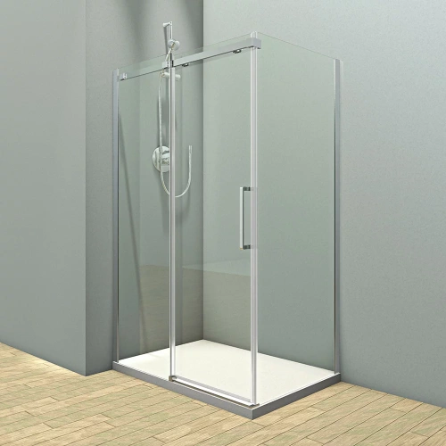 Душевой уголок Veconi Rovigo RV071-16090PR-01-19C4 160х90 стекло прозрачное профиль хром глянцевый без поддона - фото 2