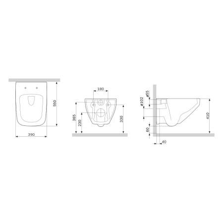 Унитаз подвесной Am.Pm Inspire V2.0 C50A1700MWSC белый матовый с сиденьем микролифт безободковый каскадный смыв