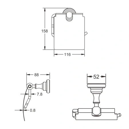 Бумагодержатель Rose RG11 RG1105