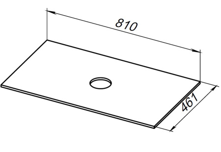 Столешница Allen Brau Reality 1.32023.G-S 81х46 накладная цвет серый