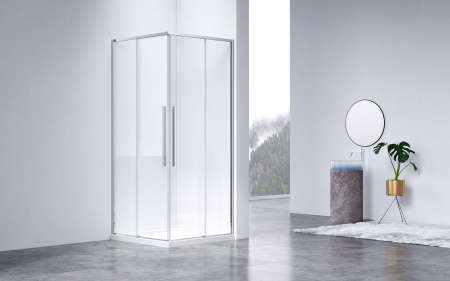 Душевой уголок Vincea Slim-N VSS-4SN9010CL 100х90 стекло прозрачное профиль хром глянцевый без поддона