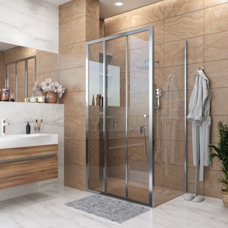 Душевой уголок Grossman Falcon GR-D110-P100Fa 110х100 стекло прозрачное профиль хром без поддона