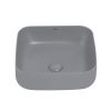 Раковина из сантехнического фаянса Abber RECHTECK AC2211MG 40х40 накладная цвет серый без отверстий под смеситель