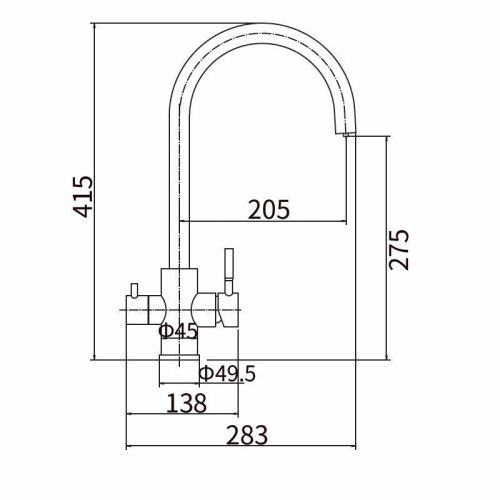 Смеситель для кухни Fashun A54309-B на мойку сатин - фото 3