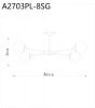 Люстра на штанге Arte Lamp MARCO (МАРЦО) A2703PL-8SG