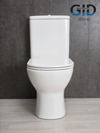 Унитаз напольный с бачком Gid Concavo Tn2123 (62243Y) белый с сиденьем микролифт безободковый