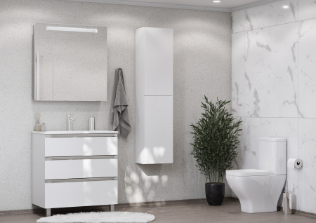 Зеркало-шкаф Roca Victoria Nord ZRU9000033 80х14х81 подвесной цвет белый глянцевый Зеркало-шкаф Roca Victoria Nord ZRU9000033 80х14х81 подвесной цвет белый глянцевый