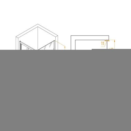 Душевой уголок RGW Passage 060814278-14 80х70 стекло прозрачное профиль хром без поддона