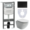 Инсталляция с кнопкой + унитаз + шумоизоляция Ceramica Nova CN4002_1001B_1000