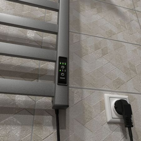 Полотенцесушитель электрический Маргроид 8110 профильный 8110-8050-5179-7024 55х80 серый