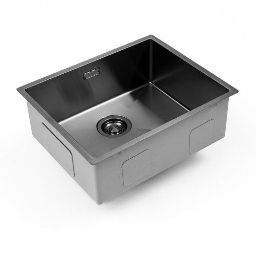 Кухонная мойка Grandex Aqua 5041743 54х44 цвет графит поверхность матовая - фото 4