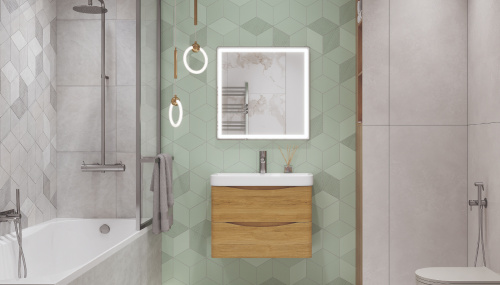 Тумба под раковину Velvex CLAY tpCLA.70.2Y-230 68х34х49 подвесная цвет дуб верона - фото 5