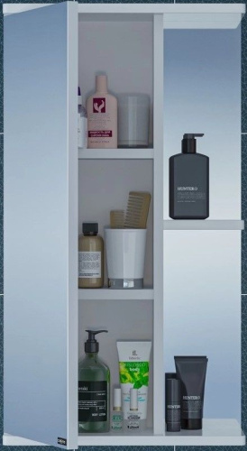 Зеркало-шкаф СанТа Ника 101080 41х15х70 подвесной цвет белый - фото 2 Зеркало-шкаф СанТа Ника 101080 41х15х70 подвесной цвет белый - фото 2