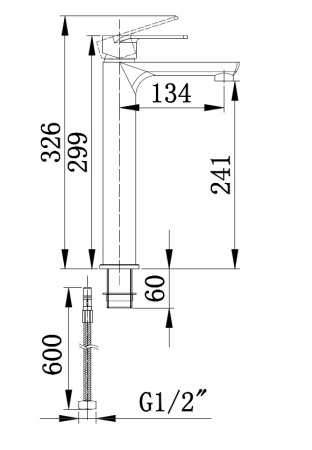 Смеситель BOCH MANN DORIS XL BM9128 на раковину/на столешницу хром