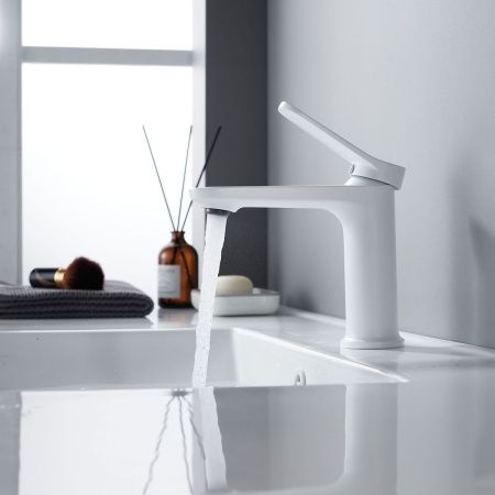 Смеситель Shevanik S43C S4301C на раковину белый