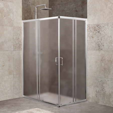 Душевой уголок BelBagno UNIQUE UNIQUE-AH-2-100/115-75/90-P-Cr стекло рифленое 5 мм