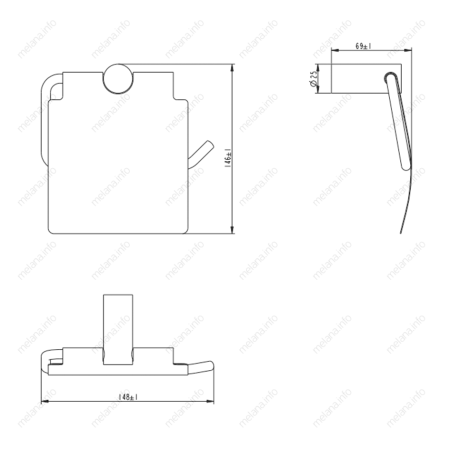 Бумагодержатель Melana 865007