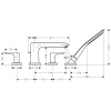 Смеситель Hansgrohe Metris 31442000 на борт ванны хром