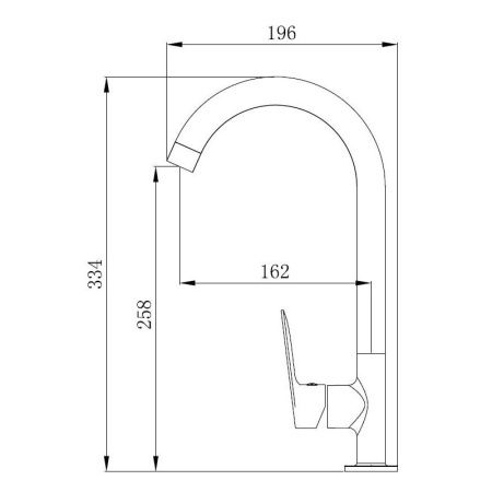 Смеситель для кухни Voda Shore Black SHR519B на мойку черный