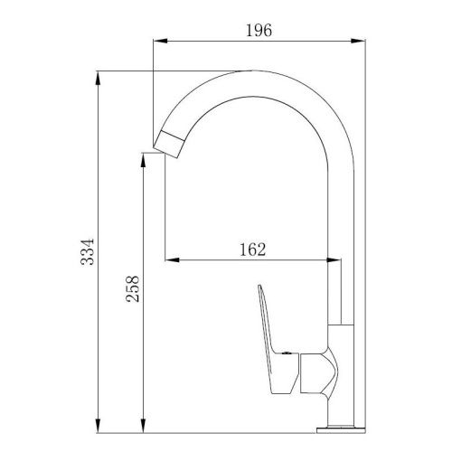 Смеситель для кухни Voda Shore Black SHR519B на мойку черный - фото 3