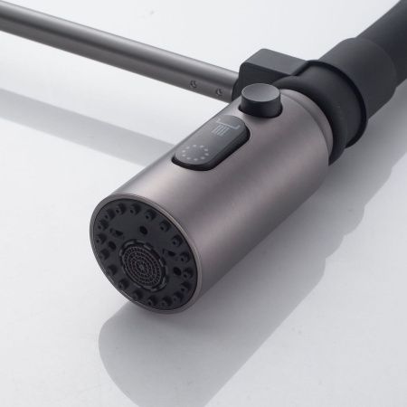 Смеситель для кухни Shevanik S123T-3 на мойку оружейная сталь