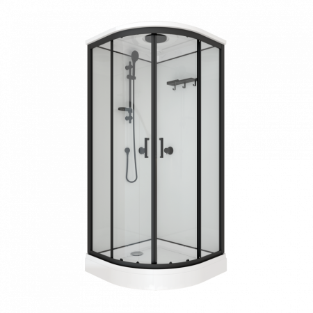 Душевая кабина Тритон Прайм-Блэк Щ0000071582 90х90 четверть круга с крышей ориентация универсальная