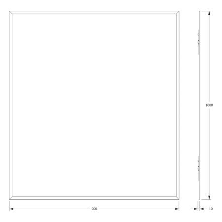 Зеркало Evoform Comfort BY 0935 90х100 подвесное