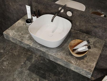 Раковина керамическая Allen Brau Priority 00262043 40х40 накладная цвет белый без отверстий под смеситель