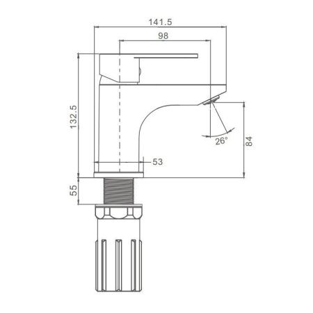 Смеситель ProHanss P64.10.08 на раковину белый